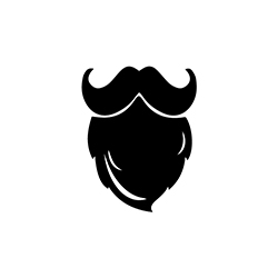 silhueta de uma barba feita