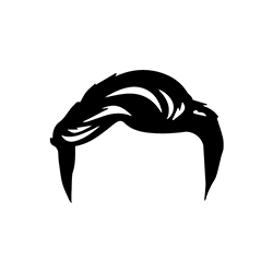 silhueta de um cabelo cortado